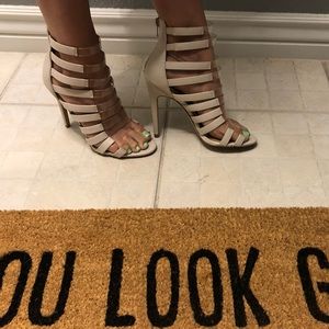 Aldo blush pink peep toe strappy sandal